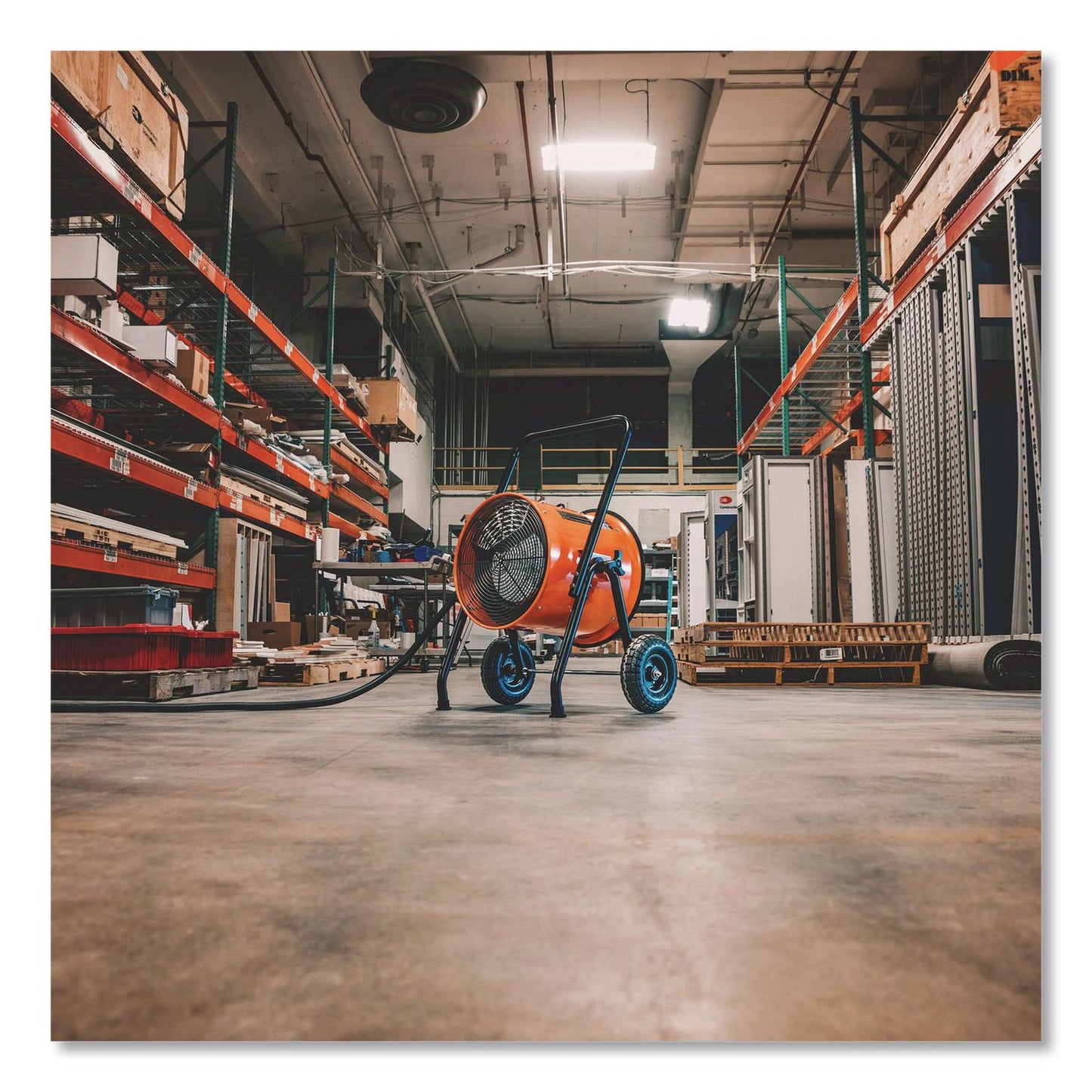 Global Industrial® Portable Salamander Heater with Adjustable Thermostat, 10,000 W, 21.59 x 28 x 38.5, Orange (GBE653558)