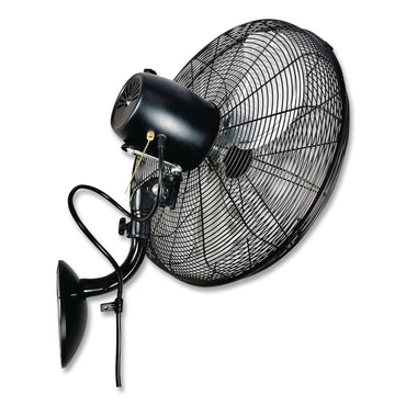 Global Industrial® Industrial Wall Mounted Oscillating Fan, 20", 3 Speeds, Black (GBE293130)