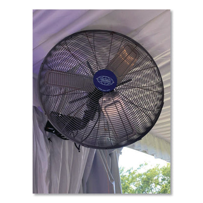 Global Industrial® Industrial Wall Mounted Oscillating Fan, 20", 3 Speeds, Black (GBE293130)