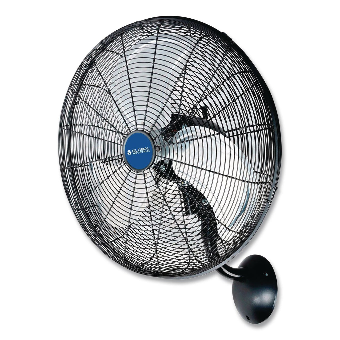 Global Industrial® Industrial Wall Mounted Oscillating Fan, 20", 3 Speeds, Black (GBE293130)