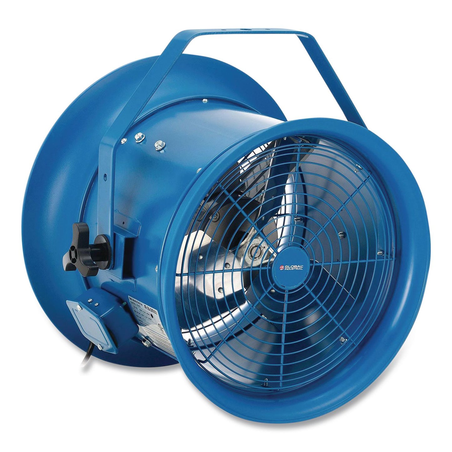 Global Industrial® High Velocity Fan, Wall and Column Mount, 14", 1 Speed, Blue (GBE293146)