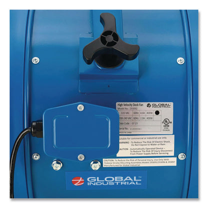 Global Industrial® High Velocity Fan, Wall and Column Mount, 14", 1 Speed, Blue (GBE293146)