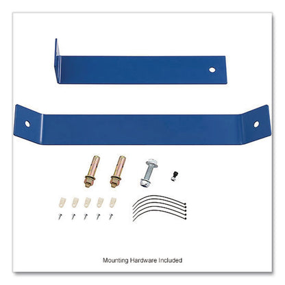 Global Industrial® High Velocity Fan, Wall and Column Mount, 14", 1 Speed, Blue (GBE293146)