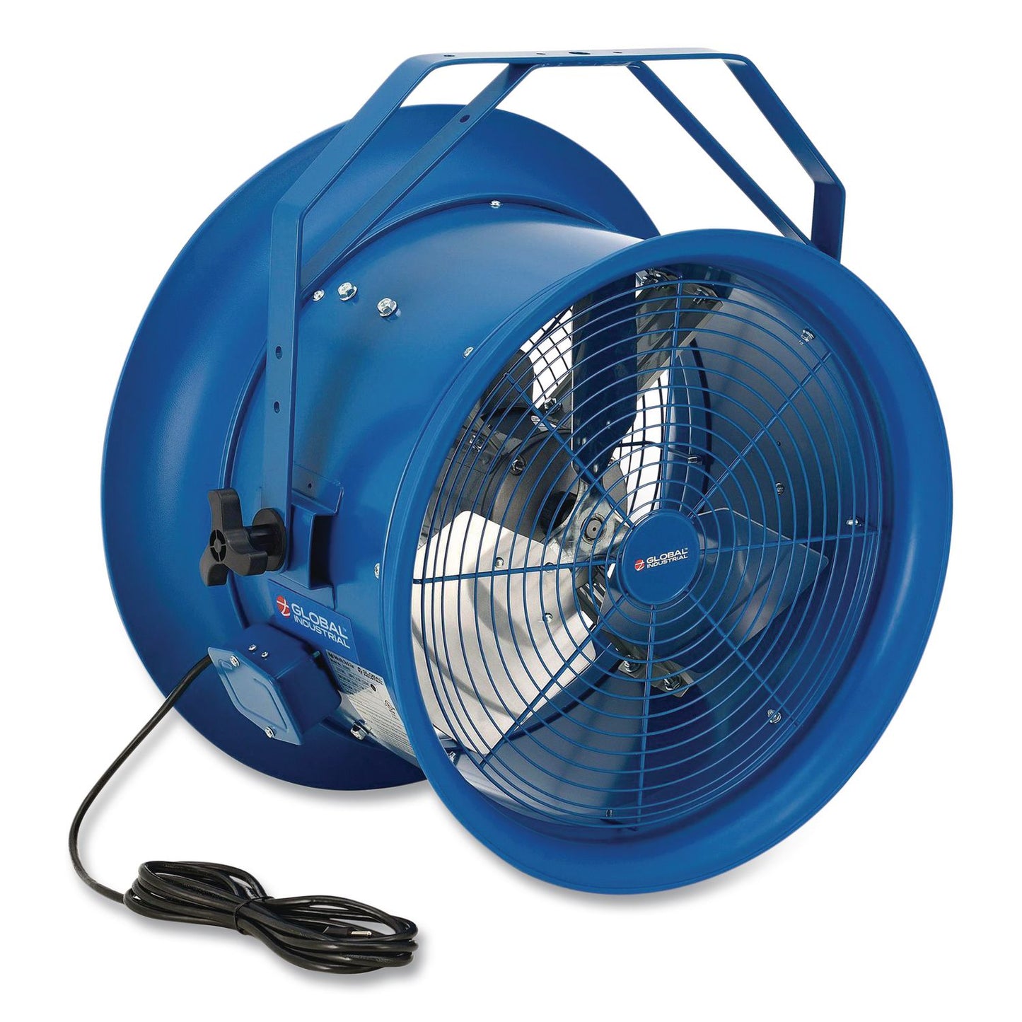 Global Industrial® High Velocity Fan, Wall and Column Mount, 18", 1 Speed, Blue (GBE293147)
