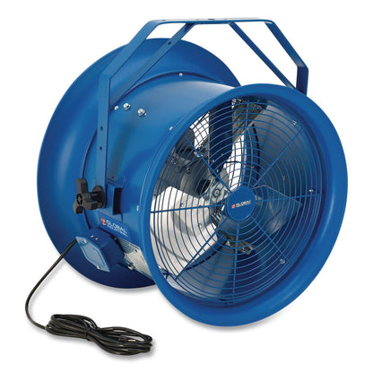 Global Industrial® High Velocity Fan, Wall and Column Mount, 18", 1 Speed, Blue (GBE293147)
