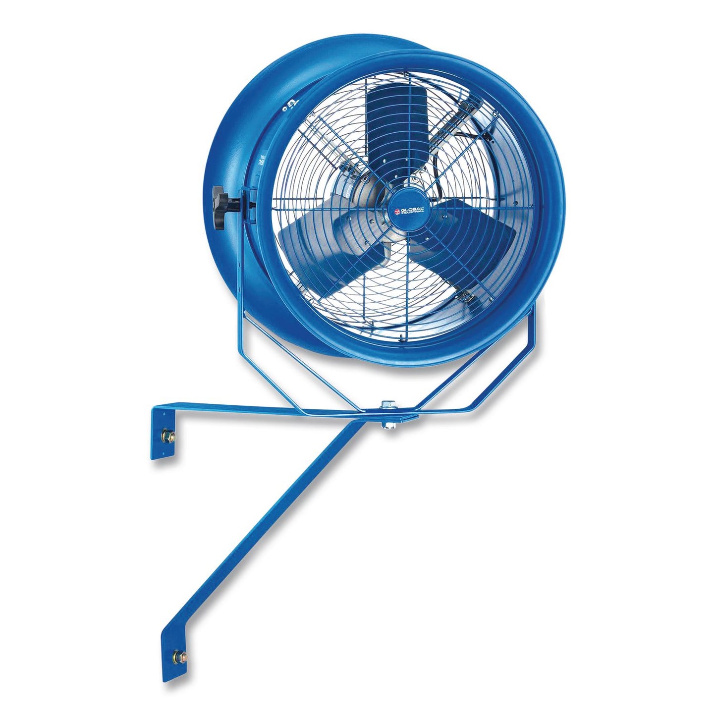 Global Industrial® High Velocity Fan, Wall and Column Mount, 18", 1 Speed, Blue (GBE293147)