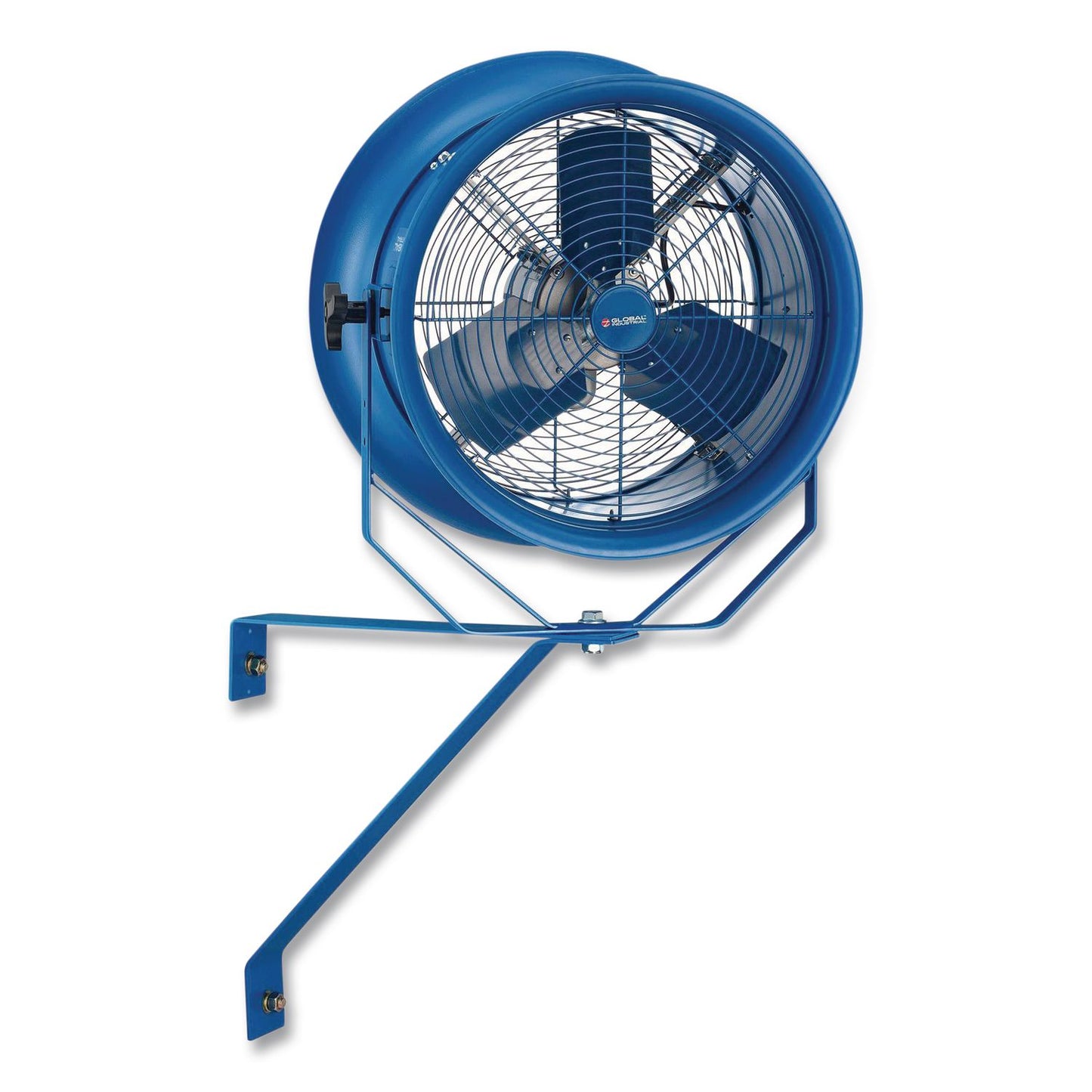 Global Industrial® High Velocity Fan, Wall and Column Mount, 18", 1 Speed, Blue (GBE293147)