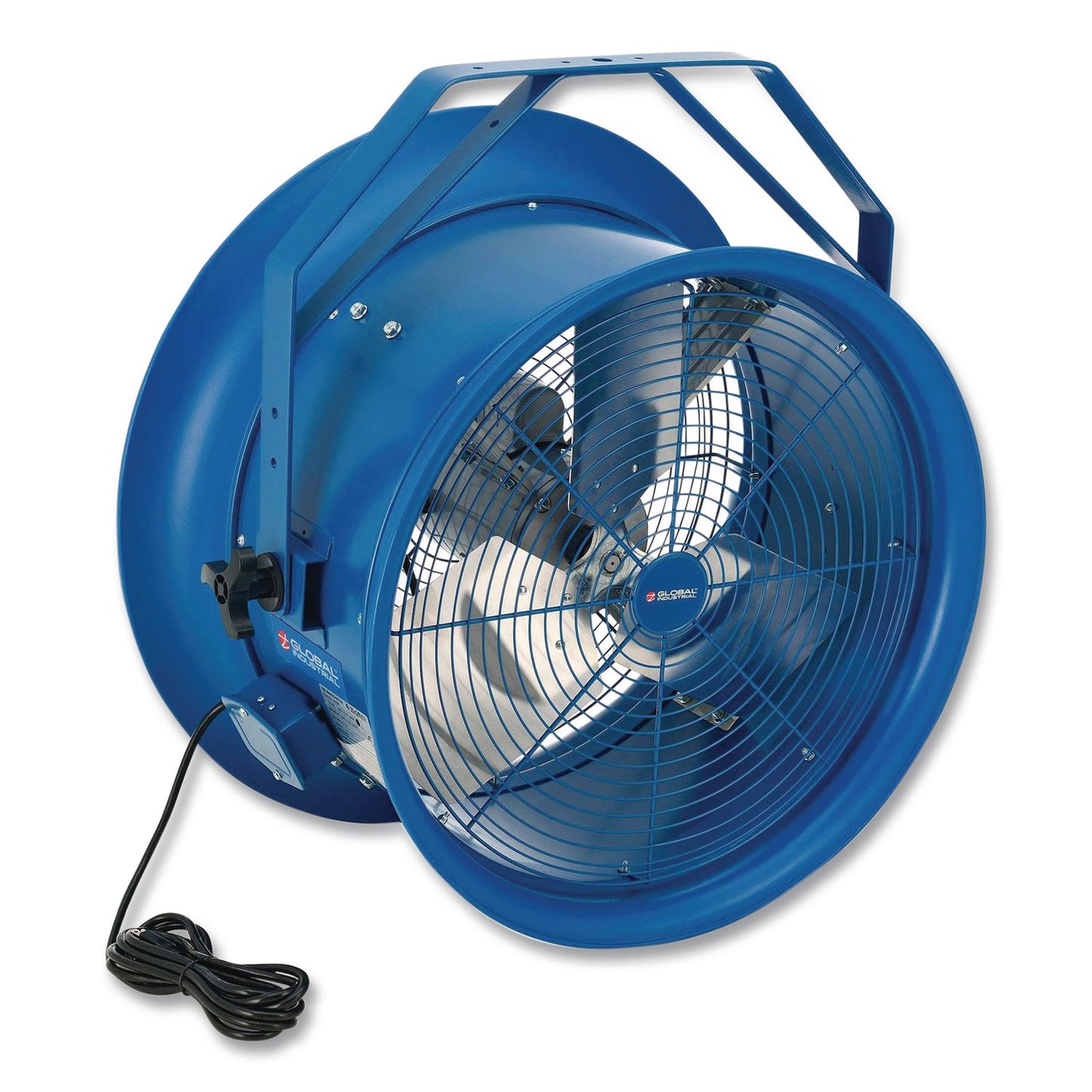 Global Industrial® High Velocity Fan, Wall and Column Mount, 22", 1 Speed, Blue (GBE293148)