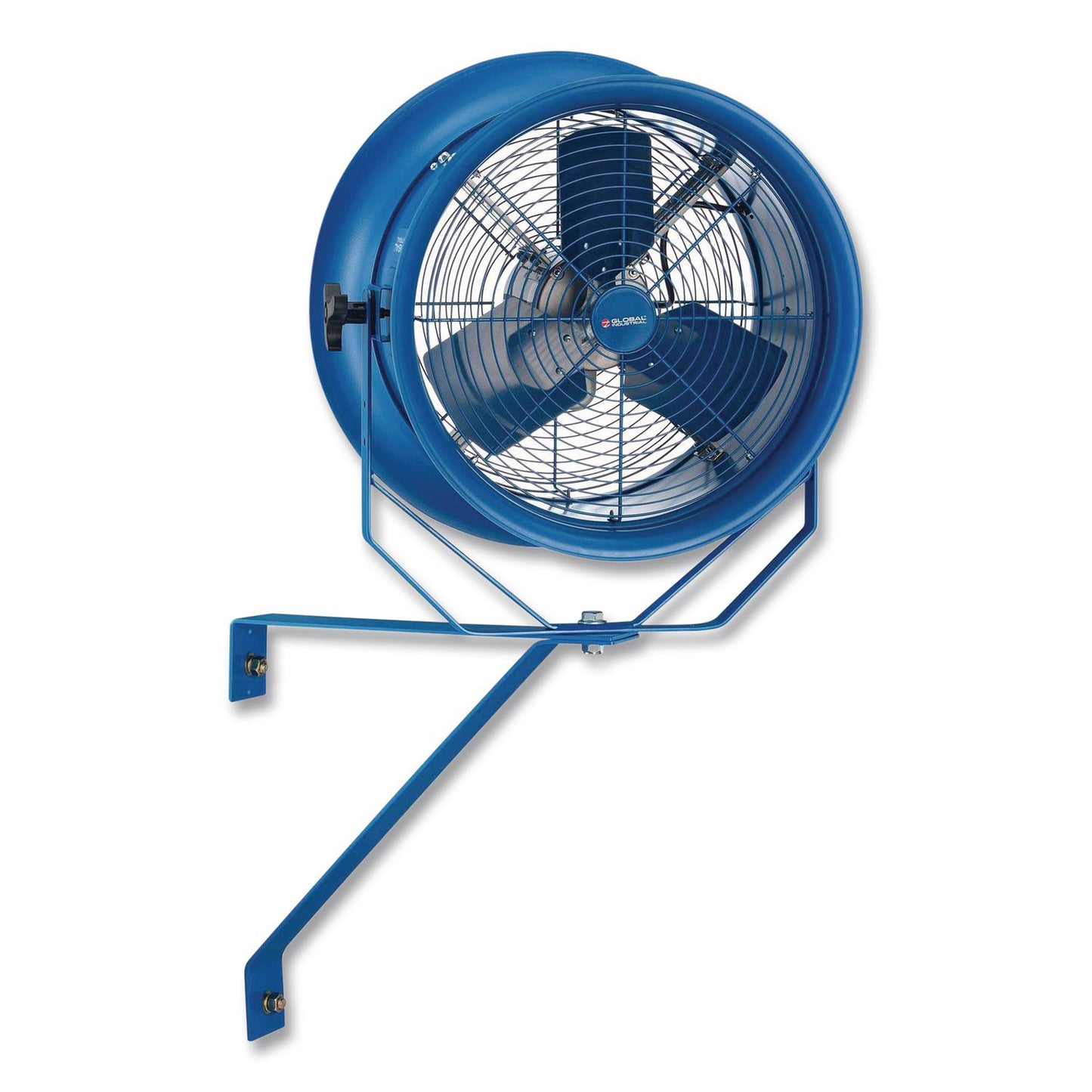 Global Industrial® High Velocity Fan, Wall and Column Mount, 22", 1 Speed, Blue (GBE293148)