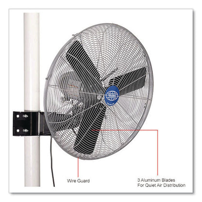 Global Industrial® Oscillating Fan, Pole or Column Mount, 24", 4,050 CFM, 1/4 hp (GBE293155)