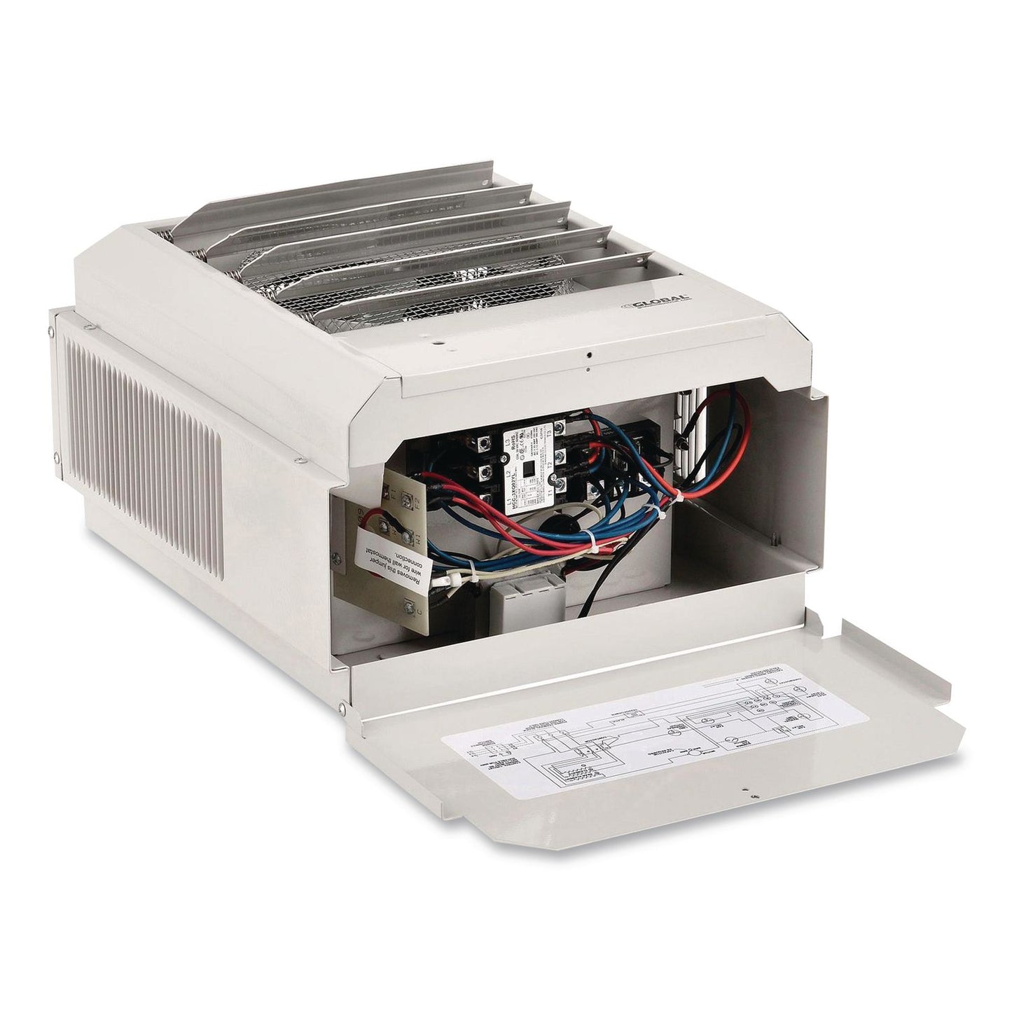 Global Industrial® Unit Heater, Horizontal or Vertical Downflow, 5,000 W, 14.13 x 8.5 x 16, White (GBE246725)