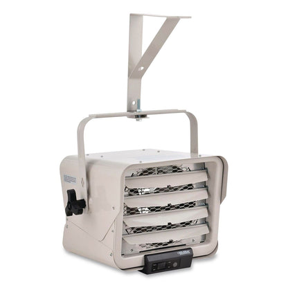 Global Industrial® Unit Heater Horizontal Downflow with Remote, 7,500 W, 14.68 x 15 x 12.5, White (GBE246726)