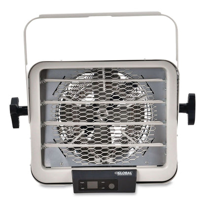Global Industrial® Unit Heater Horizontal Downflow with Remote, 7,500 W, 14.68 x 15 x 12.5, White (GBE246726)