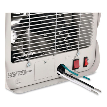 Global Industrial® Unit Heater Horizontal Downflow with Remote, 7,500 W, 14.68 x 15 x 12.5, White (GBE246726)