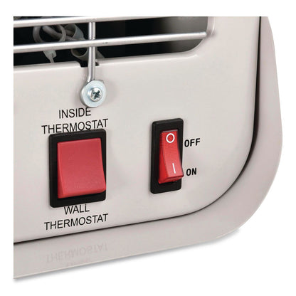 Global Industrial® Unit Heater Horizontal Downflow with Remote, 7,500 W, 14.68 x 15 x 12.5, White (GBE246726)