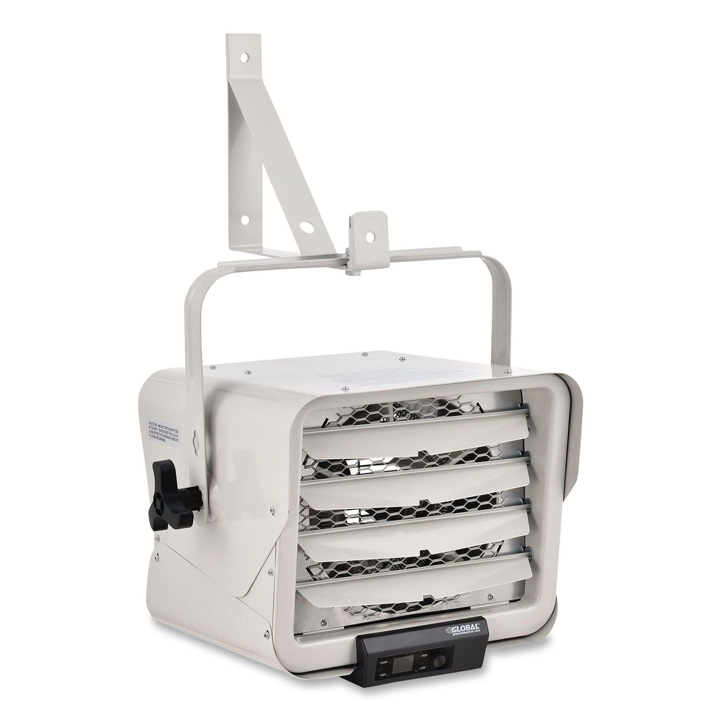 Global Industrial® Unit Heater Horizontal Downflow with Remote, 7,500 W, 14.68 x 15 x 12.5, White (GBE246726)