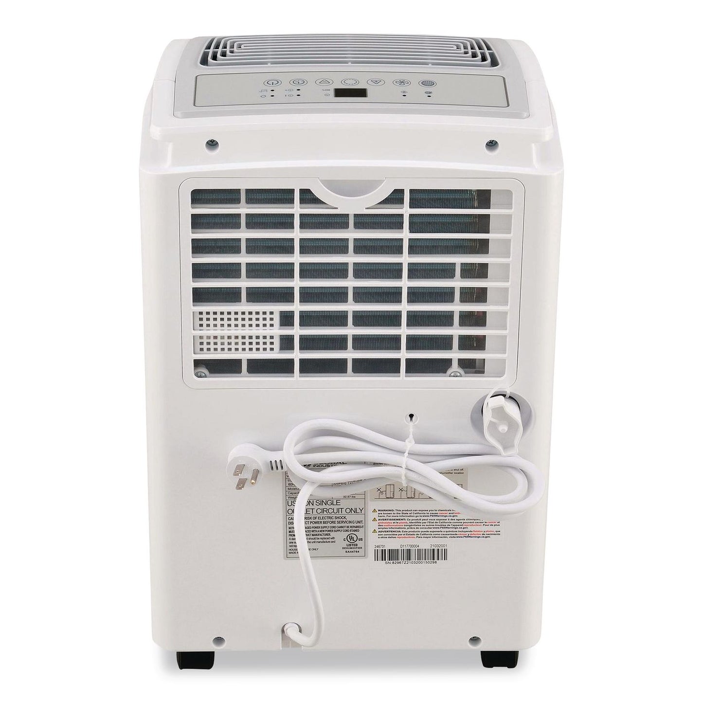 Global Industrial® Portable Dehumidifier, 9.62 x 9.62 x 19.68, White (GBE246731)