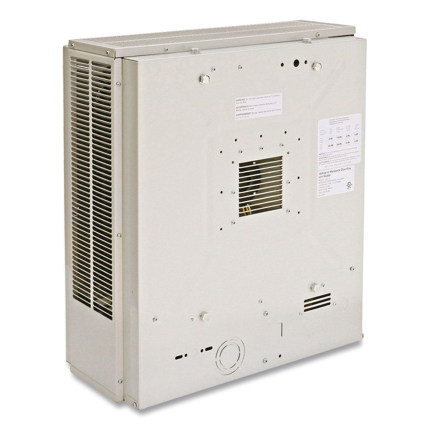 Global Industrial® Unit Heater Horizontal or Vertical Downflow, Multi-Watt, 10,000 W, 19 x 8.5 x 21.44, White (GBE246133)