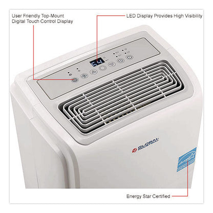 Global Industrial® Portable Dehumidifier, 9.62 x 9.62 x 19.68, White (GBE246731)