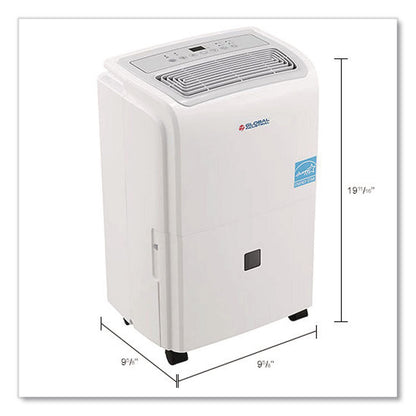 Global Industrial® Portable Dehumidifier, 9.62 x 9.62 x 19.68, White (GBE246731)