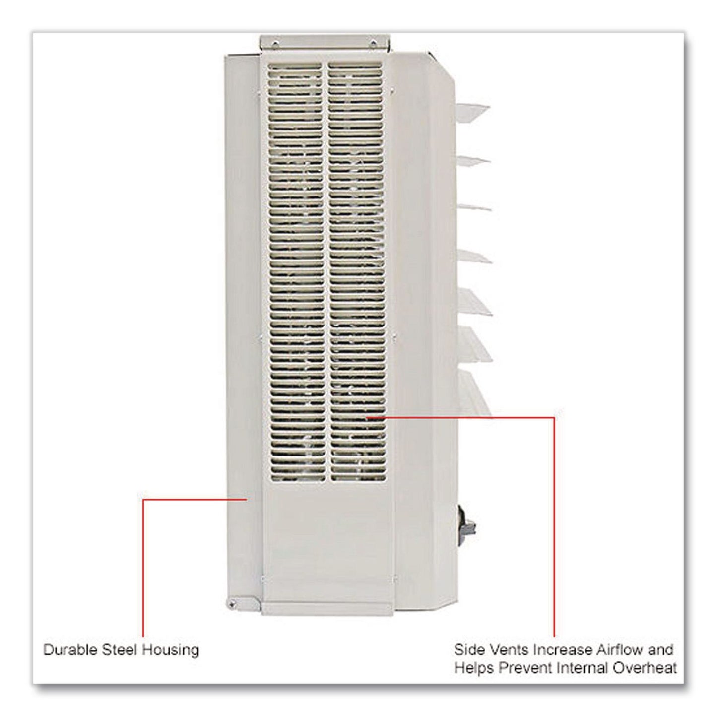 Global Industrial® Unit Heater Horizontal or Vertical Downflow, Multi-Watt, 10,000 W, 19 x 8.5 x 21.44, White (GBE246133)