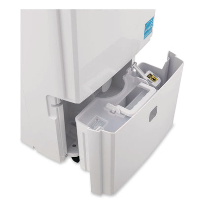 Global Industrial® Portable Dehumidifier with Pump and Wi-Fi, 9.62 x 11.62 x 19.87, White (GBE246733)