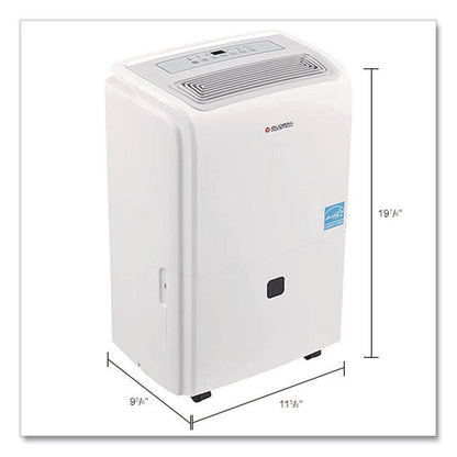 Global Industrial® Portable Dehumidifier with Pump and Wi-Fi, 9.62 x 11.62 x 19.87, White (GBE246733)