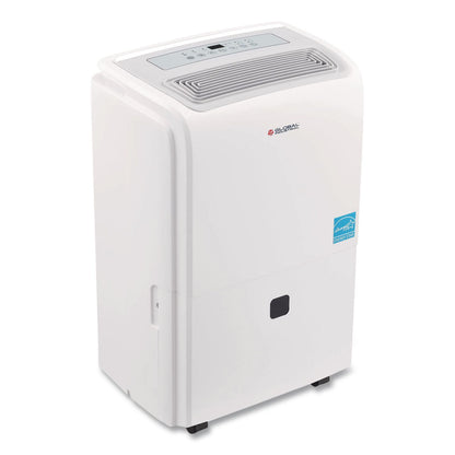 Global Industrial® Portable Dehumidifier with Pump and Wi-Fi, 9.62 x 11.62 x 19.87, White (GBE246733)