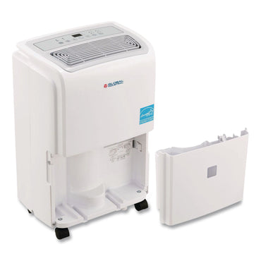 Global Industrial® Portable Dehumidifier with Pump and Wi-Fi, 11.62 x 11.62 x 24.81, White (GBE246735)