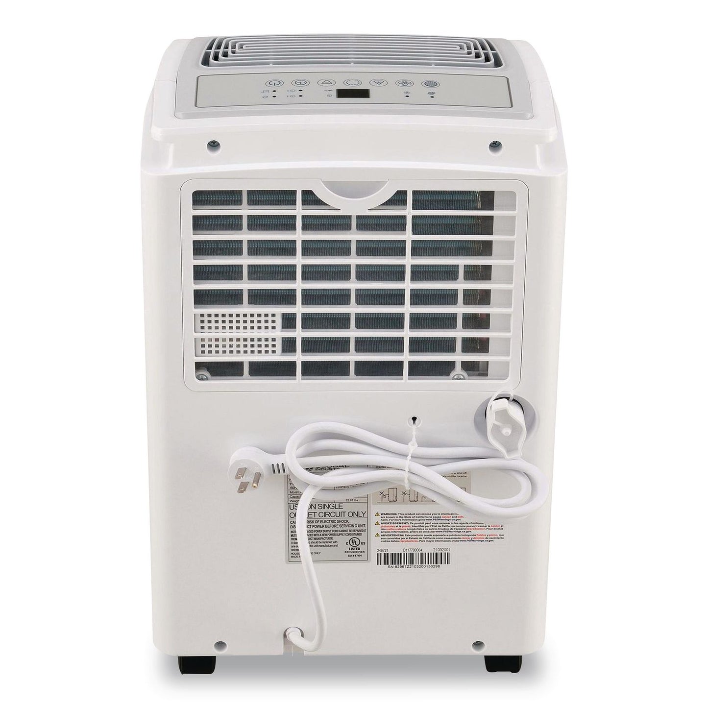 Global Industrial® Portable Dehumidifier with Pump and Wi-Fi, 11.62 x 11.62 x 24.81, White (GBE246735)