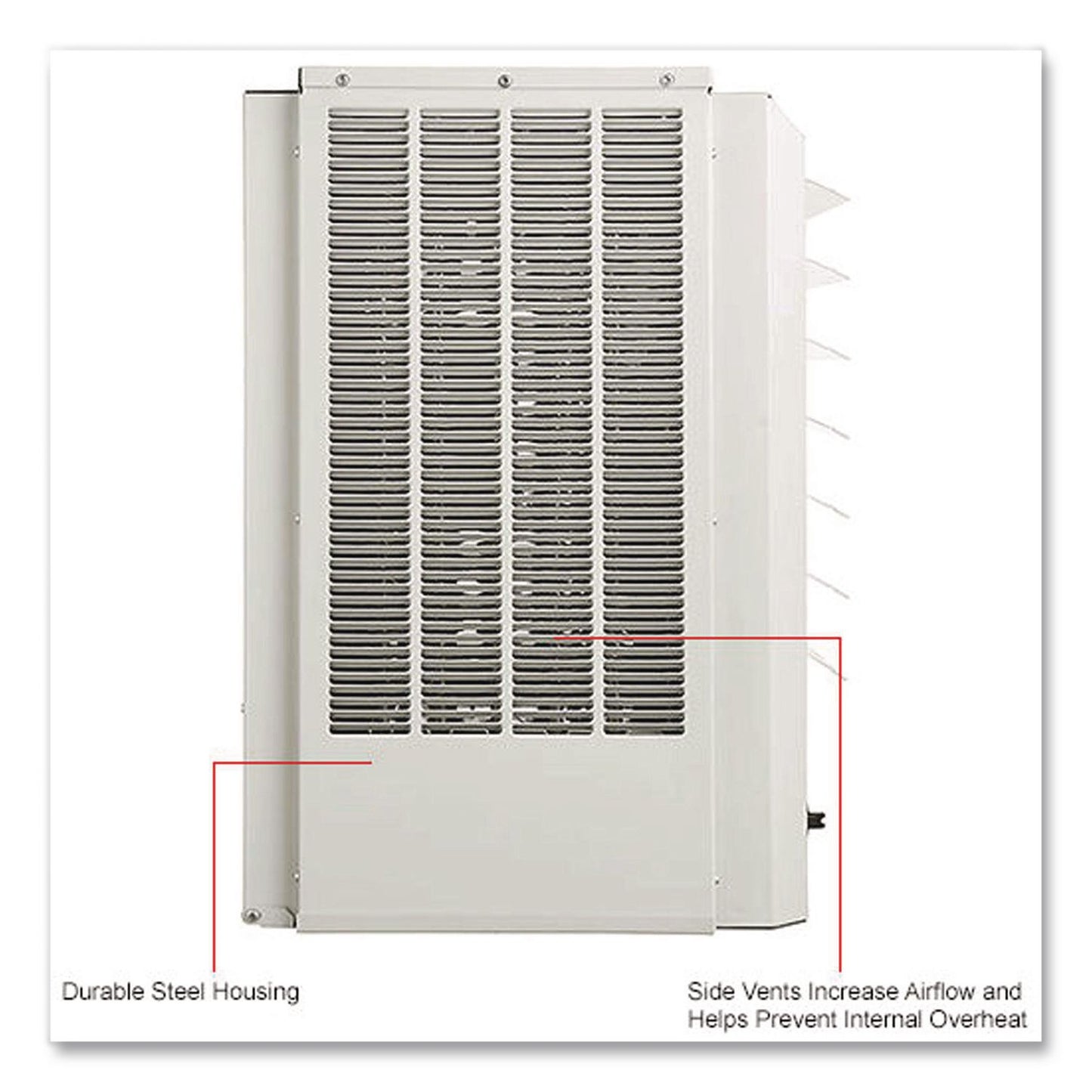 Global Industrial® Unit Heater, Horizontal or Vertical Downflow, 15,000 W, 19 x 13.75 x 21.44, White (GBE246134)