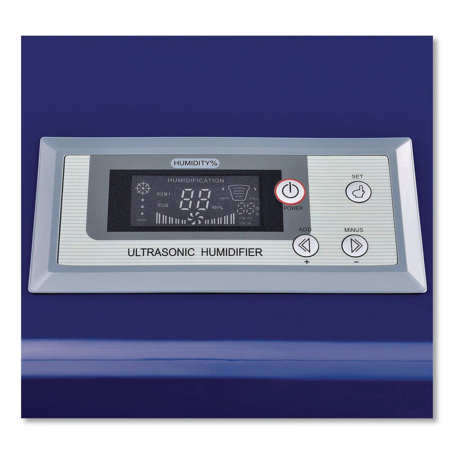 Global Industrial® Ultrasonic Humidifier, 38 pt Tank Capacity, 150 pt Output, 13.75 x 23.62 x 18.25, Blue (GBE246136)