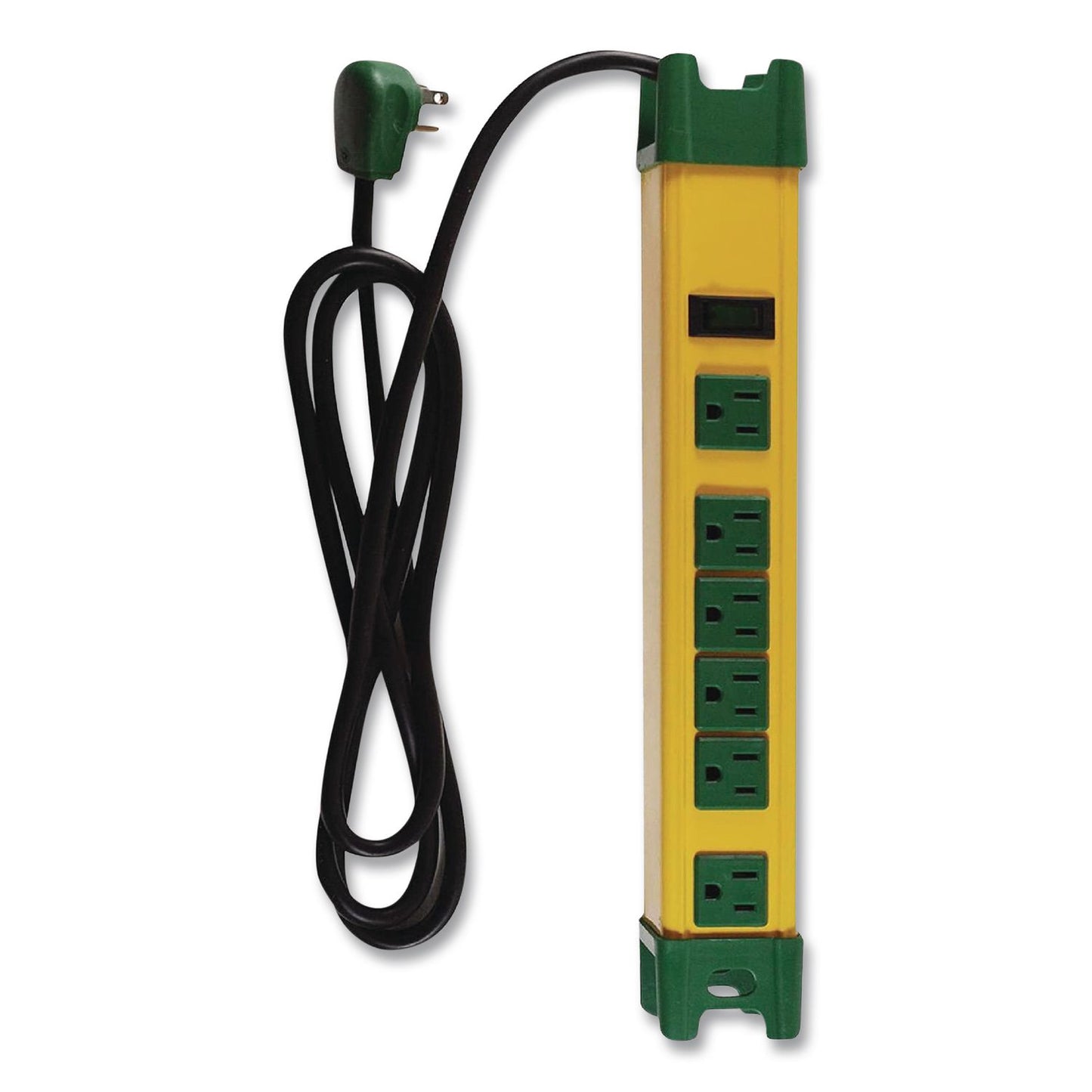 GoGreen Power 6 Outlet Metal Surge Protector, 6 ft Cord, 250 J, Yellow (GGPGG26114)