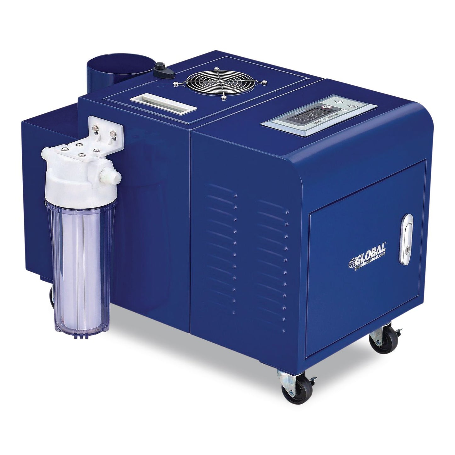 Global Industrial® Ultrasonic Humidifier, 38 pt Tank Capacity, 150 pt Output, 13.75 x 23.62 x 18.25, Blue (GBE246136)
