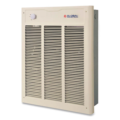 Global Industrial® Fan Forced Wall Heater with Enclosed Motor, 4,000 W, 15.75 x 5 x 19.25, White (GBE246743)