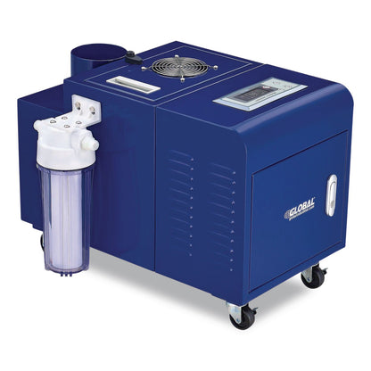 Global Industrial® Ultrasonic Humidifier, 38 pt Tank Capacity, 300 pt Output, 13.75 x 23.62 x 18.25, Blue (GBE246137)
