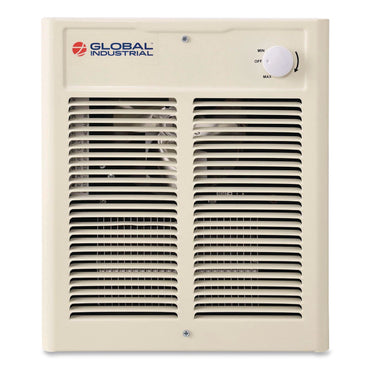 Global Industrial® Fan Forced Wall Heater, Shaded Pole Motor, 2,000 W, 10.63 x 4.75 x 12.25, White (GBE246745)