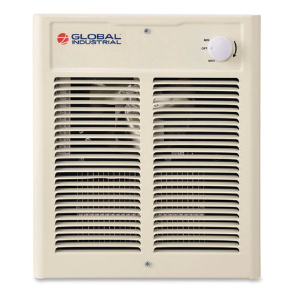 Global Industrial® Fan Forced Wall Heater, Shaded Pole Motor, 2,000 W, 10.63 x 4.75 x 12.25, White (GBE246745)
