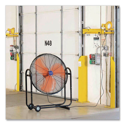 Global Industrial® Portable Tilt Blower Drum Fan, 36", 2 Speeds, Black/Orange (GBE258320)