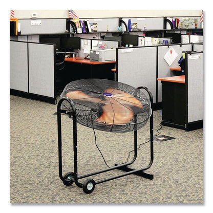 Global Industrial® Portable Tilt Blower Drum Fan, 36", 2 Speeds, Black/Orange (GBE258320)