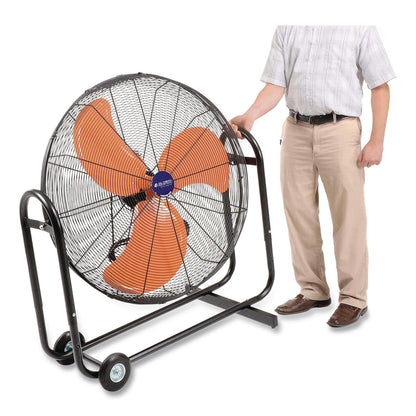 Global Industrial® Portable Tilt Blower Drum Fan, 36", 2 Speeds, Black/Orange (GBE258320)