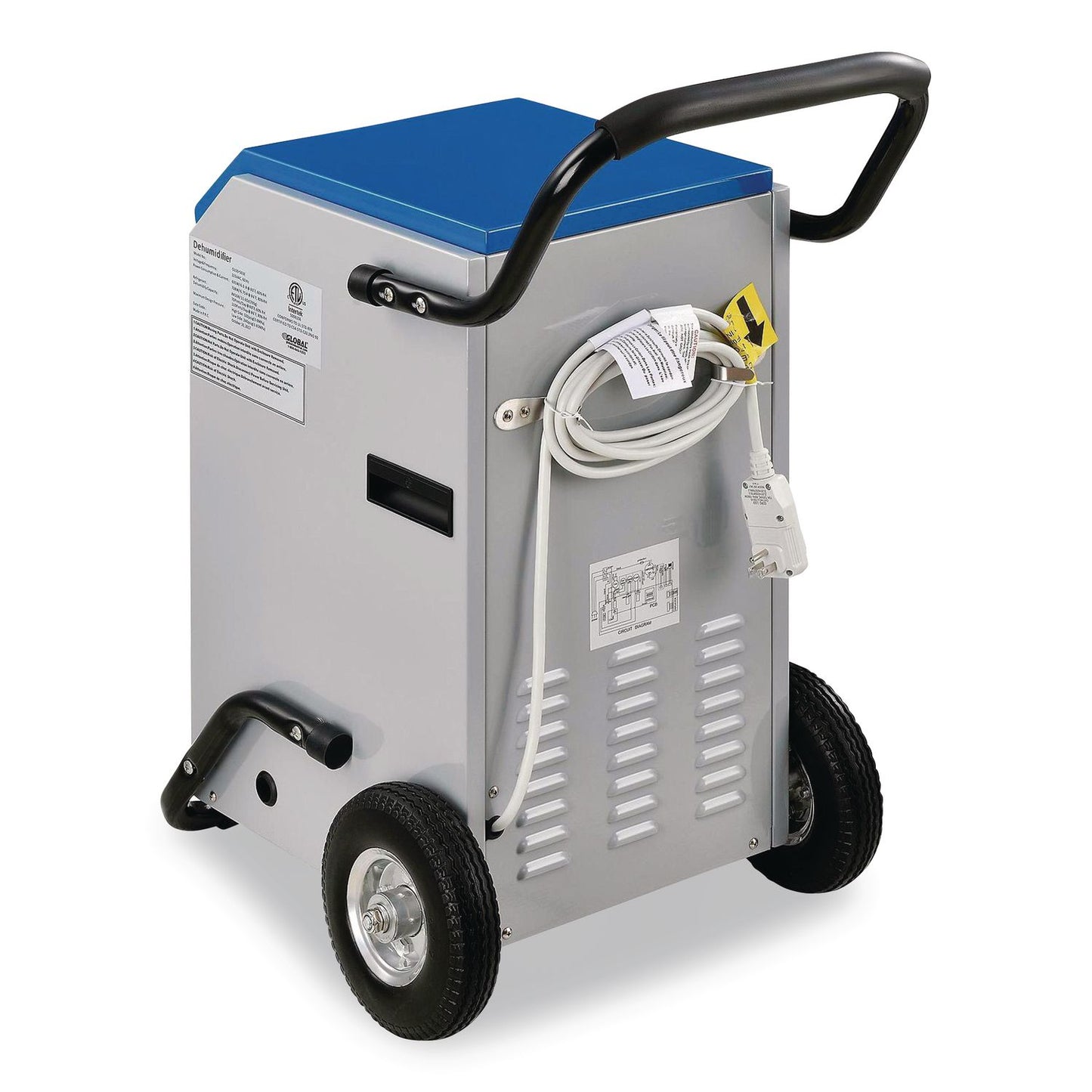 Global Industrial® Commercial Dehumidifier with Humidistat, 70 pt Tank Capacity, 17 x 20.31 x 32.5, Gray (GBE246687)