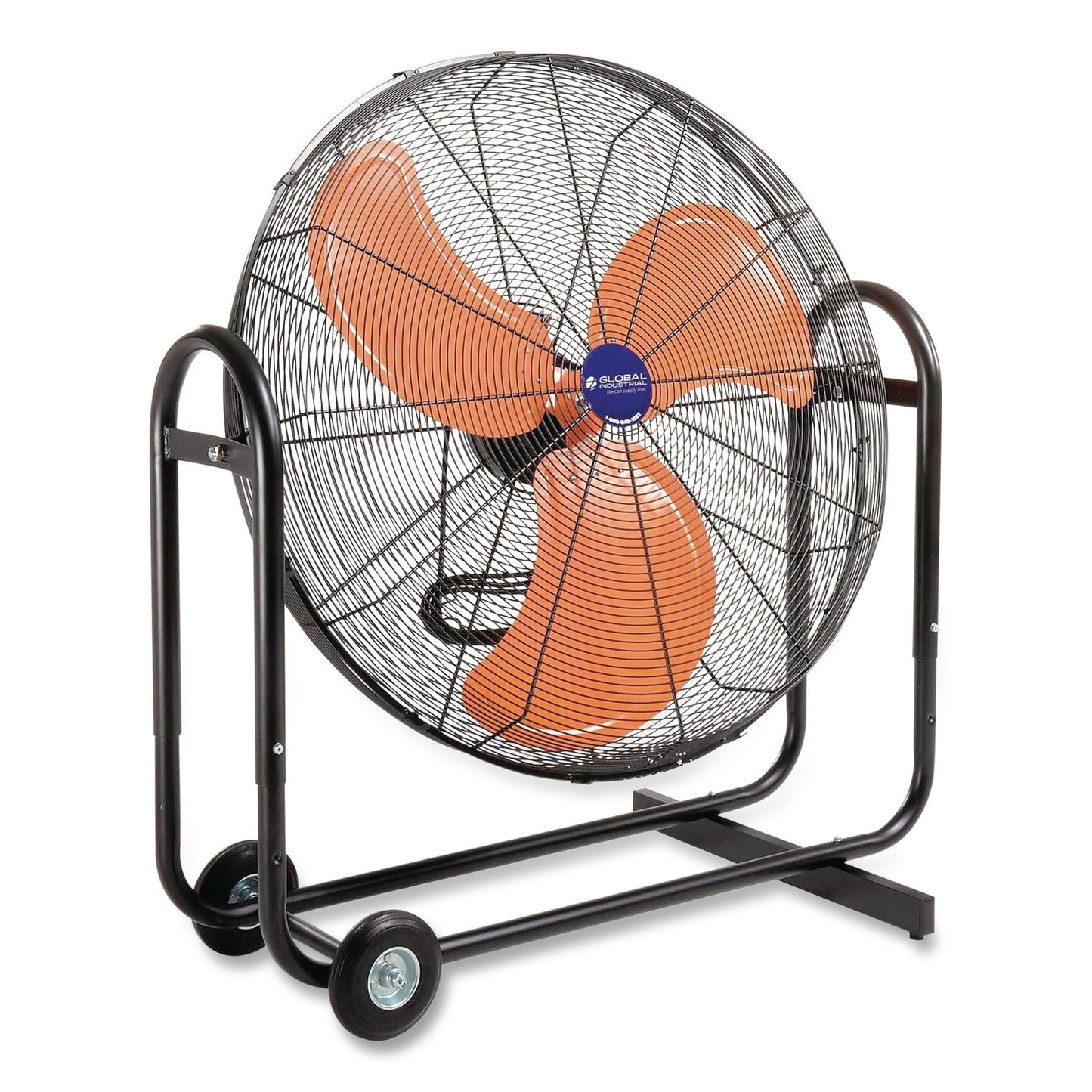 Global Industrial® Portable Tilt Blower Drum Fan, 36", 2 Speeds, Black/Orange (GBE258320)