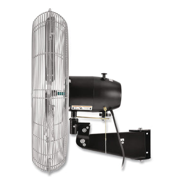 Global Industrial® Deluxe Oscillating Wall Mount Fan, 24", 3 Speeds, Silver (GBE258321)