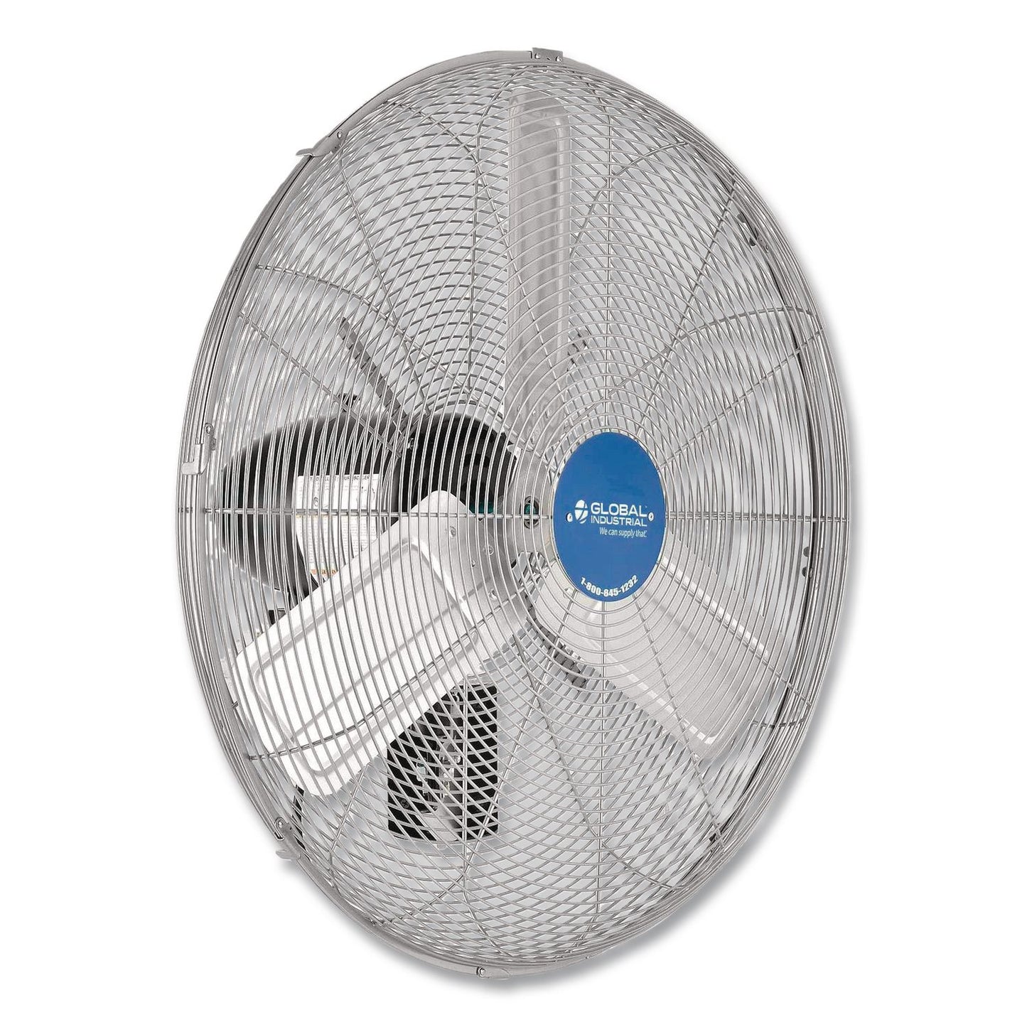 Global Industrial® Deluxe Oscillating Wall Mount Fan, 24", 3 Speeds, Silver (GBE258321)