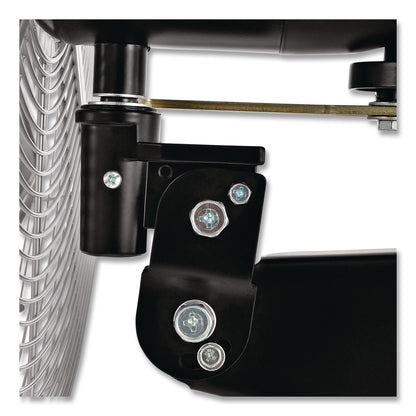 Global Industrial® Deluxe Oscillating Wall Mount Fan, 24", 3 Speeds, Silver (GBE258321)