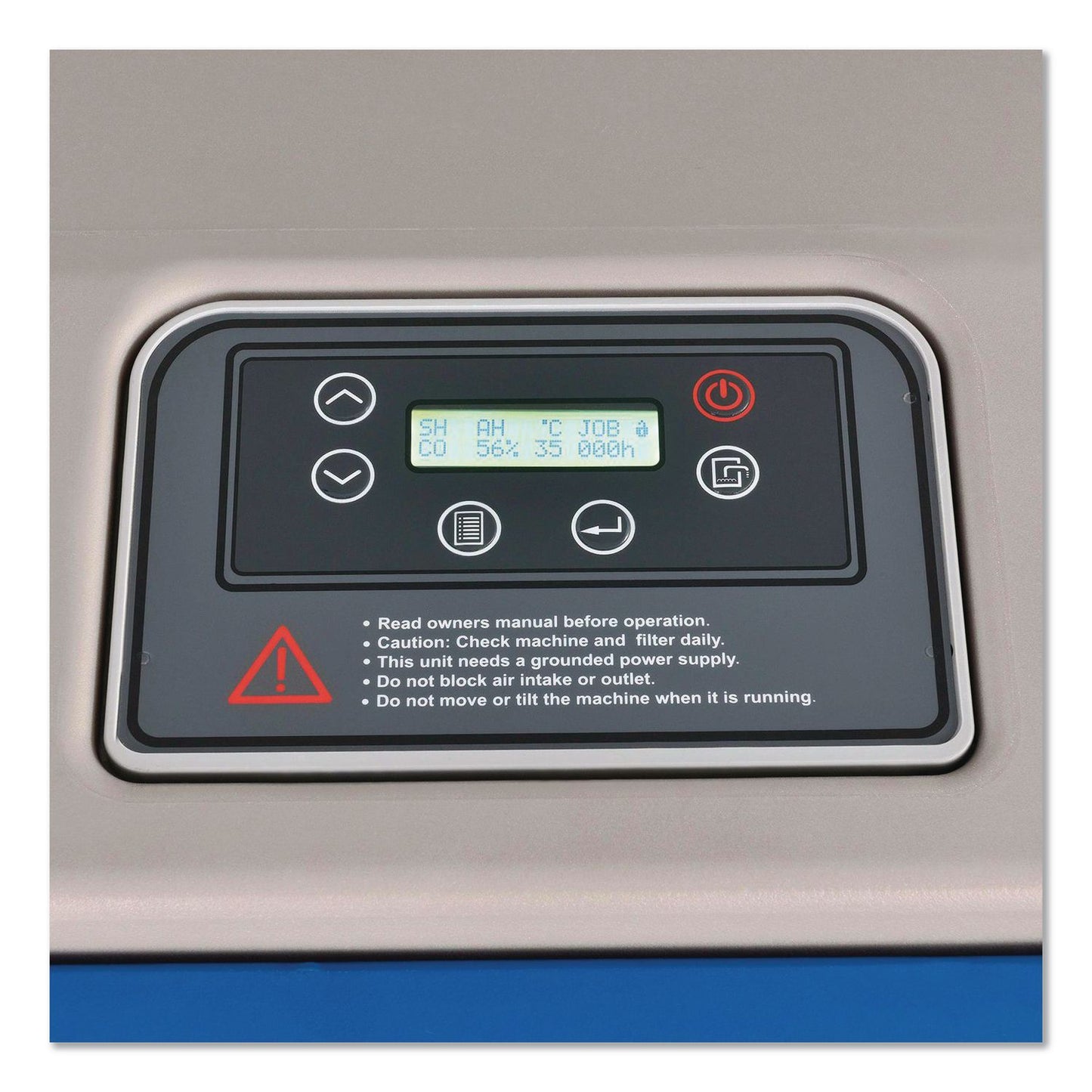 Global Industrial® Low Grain Refrigerant Dehumidifier with Pump, 130 pt Tank Capacity, 22.43 x 20.81 x 37.81, Blue (GBE246704)