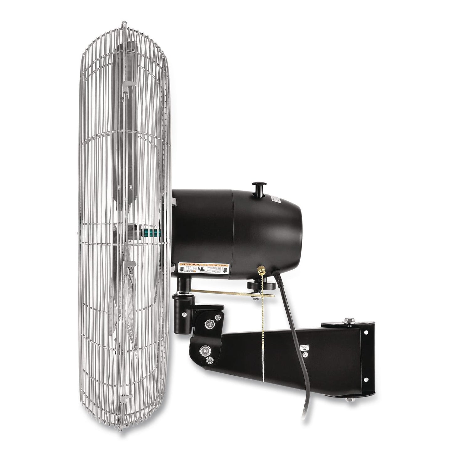 Global Industrial® Deluxe Oscillating Wall Mount Fan, 30", 3 Speeds, Black/Silver (GBE258322)