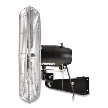 Global Industrial® Deluxe Oscillating Wall Mount Fan, 30", 3 Speeds, Black/Silver (GBE258322)