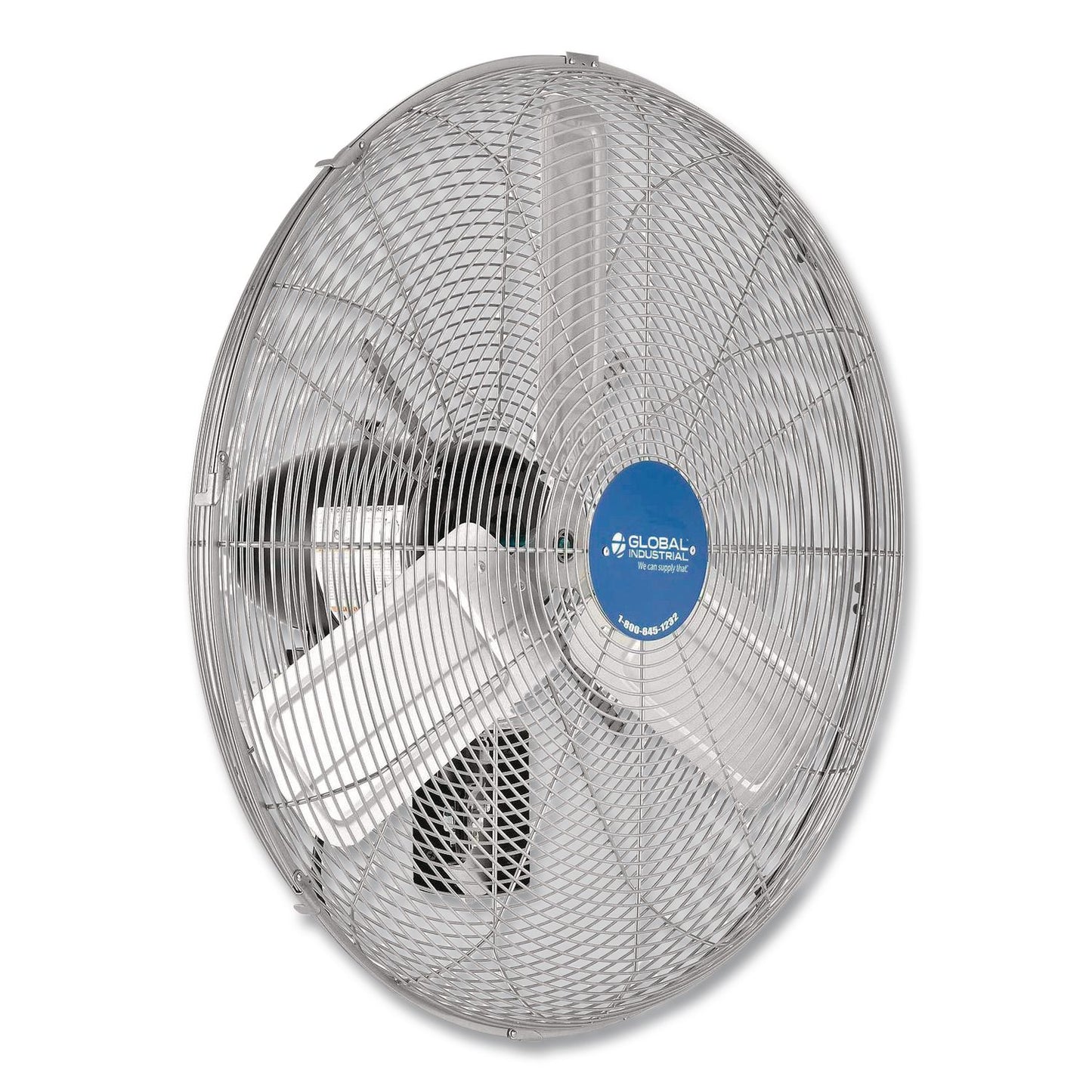 Global Industrial® Deluxe Oscillating Wall Mount Fan, 30", 3 Speeds, Black/Silver (GBE258322)